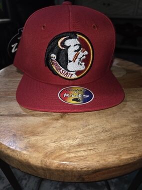 Zephyr Red Snapback Hat with White Logo Tag